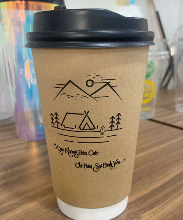 Ly giấy kraft 2 lớp 16oz - 500ml