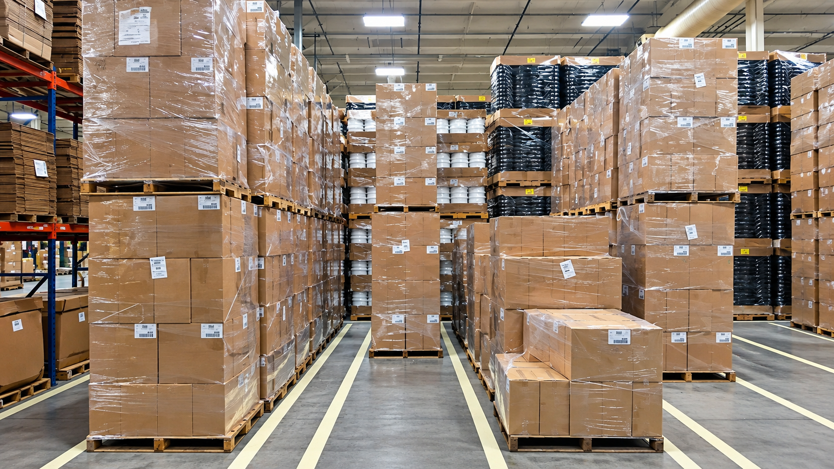 Quy tắc xếp chồng thùng carton chứa ly tô giấy trên pallet trong kho